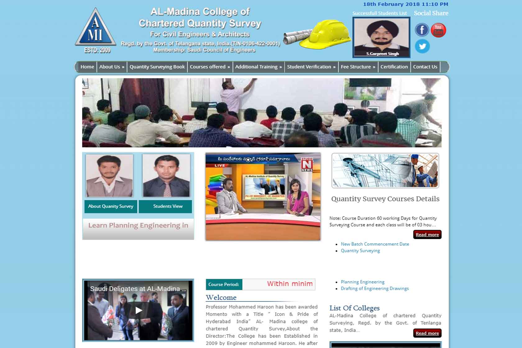 Al Madina College of chartered Quantity Survey